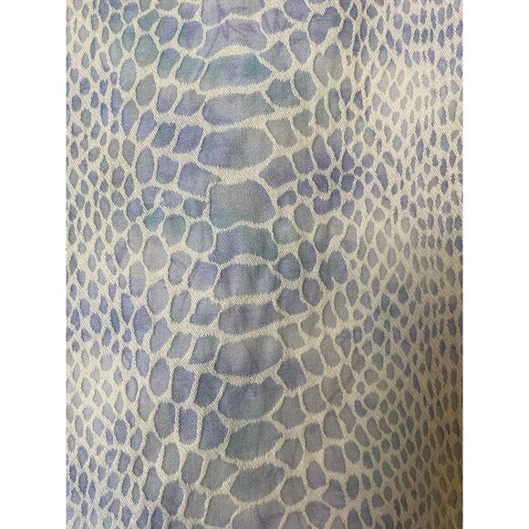 NWT Lucy Paris Light Blue Periwinkle Raised Snake Print Pants Size Medium - Picture 4 of 9